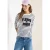 Cecil Dames Shirt met 3/4 mouwen en Wording Artwork in Blauw