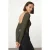 TRENDYOLMİLLA Dames Kaki Effen Lang Getailleerd Blouses