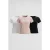 TRENDYOLMİLLA Dames Meerkleurig Effen Kort Getailleerd T-shirts