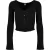 Urban Classics Dames/Dames Ribbed Cropped Vest (Zwart)
