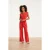 Smashed Lemon Elegante jumpsuit in travel kwaliteit met wijde pijp |