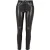 Urban Classics Dames synthetisch leren broek mid rise