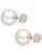 Lulu & Jane Oorbellen  rose-goud / parelwit