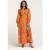 Shiwi Nairobi Dress Artsy Leaves Fresh Apricot Orange