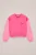 WE Fashion – Meisjes oversized sweater met opdruk – Oversized – Felroze – Katoen –