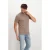 Saint Steve gebreid T-shirt taupe melange