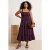 Trendyol Curve Dames Bordeaux Effen Midi Mouwloos Avond / Dagelijks Skater Grote maten Jurk