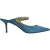 Jimmy Choo Bing Mules met Kristallen Band in Lichtblauw Patelleer