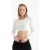 Ronde Hals Gebreide Ribbels Lange Mouwen Crop Top