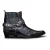 Heren bruine slangenhuid Winklepicker cowboy lederen enkellaarzen