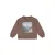 Daily7 oversized sweater met print – bruin