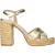 Stuart Weitzman Gouden Leren Platform Sandalen