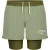 Karrimor 2-in-1 hardloopshort voor heren (Performance) (Olijf)