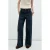 Mango wide leg geruite jeans – donkerblauw