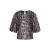 FLURESK top met pailletten en panterprint – bruin