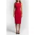 GUESS Gwen Sl Zip Midi Dress Samba Red Vibes