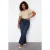 Trendyol Curve Dames Blauw Effen Recht Hoge taille Grote maten Jeans