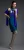 Petrol Blauw Kruis Top Jurk