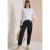 Mid Waist Barrel Leg Hose im Casual Fit