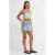 Gestrikte Mini Skater Jeansrok