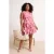 Trendyol Curve Dames Roze Bloemen Kort / Mini Mouwloos Skater Grote maten Jurk