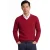 William Lockie trui v-hals rood lamswol