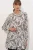 Bloemige Viscose Crepe Oversized Lange Blouse met Ceintuur