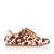 DWRS Sava leren sneakers met ponyhair en koeienprint beige/donkerbruin