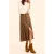 ICode Leopard Print Midi Skirt Camel
