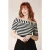 Topvintage Exclusive ~ Adira Stripe top in zwart en wit