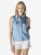 KOROSHI Blouse  blauw denim