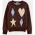 TRENDYOLKIDS Meisjes Bruin Ruitpatroon Lang, Regular fit Truien
