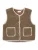 Lil’Atelier Bodywarmer ‘NMFLAJO’  chocoladebruin / wit