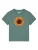 Watapparel Shirt ‘Sonnenblume’  donkerbruin / goudgeel / jade groen