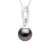 Beaded Hangertje Openbaar Wit Goud en Echte Gecultiveerde Tahiti Parel Rond 10-11 mm
