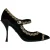 Dolce & Gabbana Zwarte Mary Janes Velvet Gouden Pumps schoenen