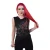 Spiral Dames/Dames Burnt Rose Gathered Schouder Vest Top (Zwart)