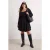 Trendyol Curve Dames Zwart Effen Kort / Mini Lang Casual Skater Grote maten Jurk