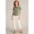 White Stuff Abbie Tee Green Print
