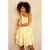 Lofty Manner one shoulder jurk met ruches – geel