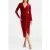 Forever New Antionette Wrap Velvet Midi Dress Red