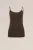 WE Fashion – Dames singlet van katoen – Regular fit – Donkerbruin – Katoen –
