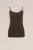 WE Fashion – Dames singlet van katoen – Regular fit – Donkerbruin – Katoen –