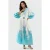 Bloemen Maxi Jurk met V-hals en Knoopdetails