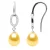 Oorbellen Hooks Zoetwater Parels 8-9mm Golden Pears Jewellery 925