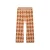 Riffle Amsterdam flared gebreide geruite broek – brique