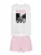 Gisela Pyjama  pink / zwart / offwhite
