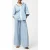 French Connection Cambria Stripe S/s Shirt Linen White/sky Blue