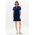 Caroll linnen spijkerjurk dark blue denim