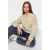 TRENDYOLMİLLA Dames Ecru Effen Lang Regular fit Sweatshirts